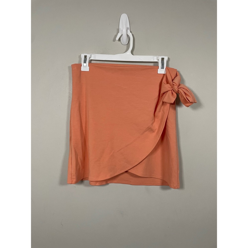 Aritzia Wilfred Saturn Mini Wrap Skirt in Sunfaded Coral Size Medium - Picture 2 of 7